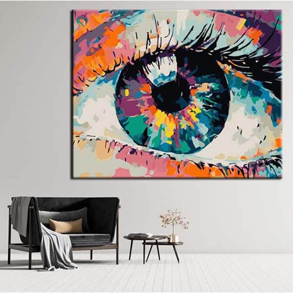 Painting by Numbers Art Colorful Eye