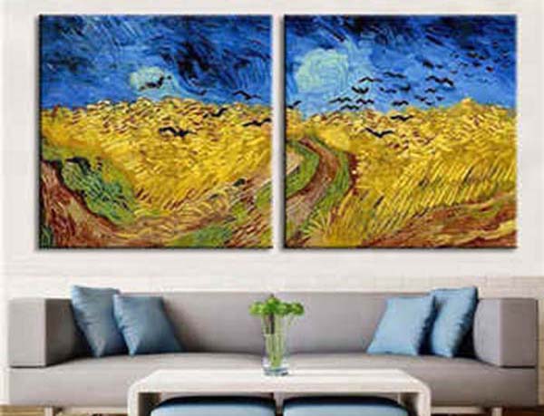 Painting by numbers Wheatfield with Crows - 2 Panel