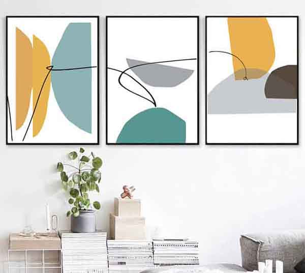 Painting by Numbers Art Minimalism Simple Shapes II 3 panels