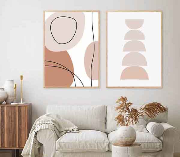 Painting by Numbers Art Minimalism Free Design Geometry II 2 panels