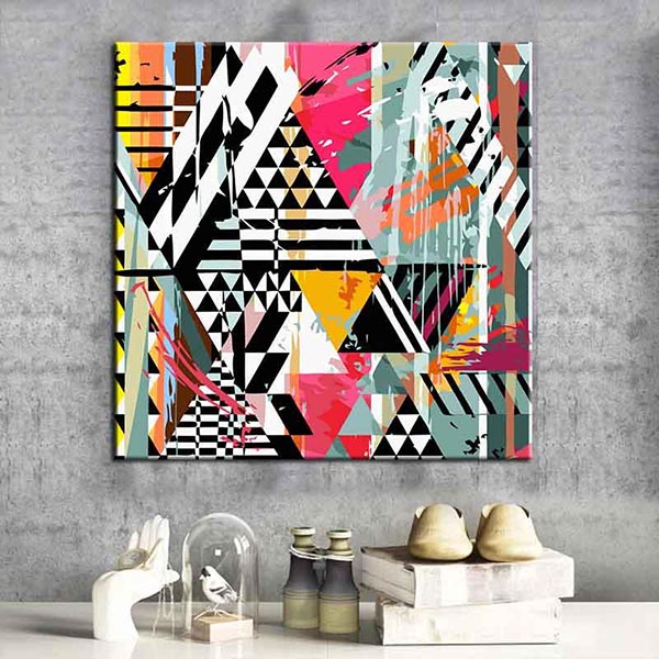 Painting by Numbers Abstract Art Creative Colorful Triangles