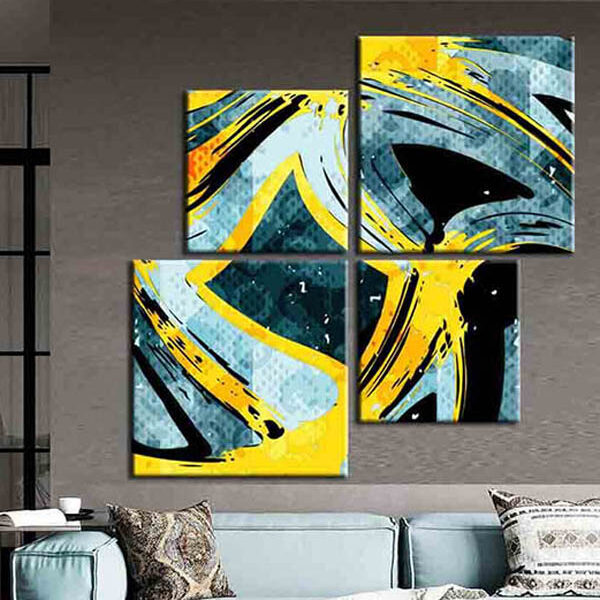 Painting by Numbers Abstract Art Creative 4-panel