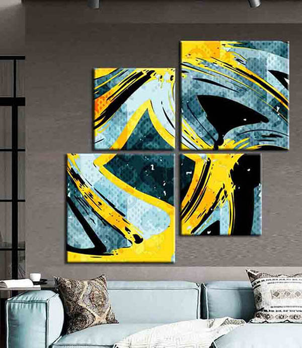 Painting by Numbers Abstract Art Creative 4-panel