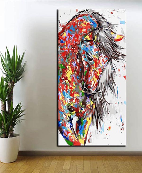 Painting by Numbers Art Colorful Horse Oil Painting