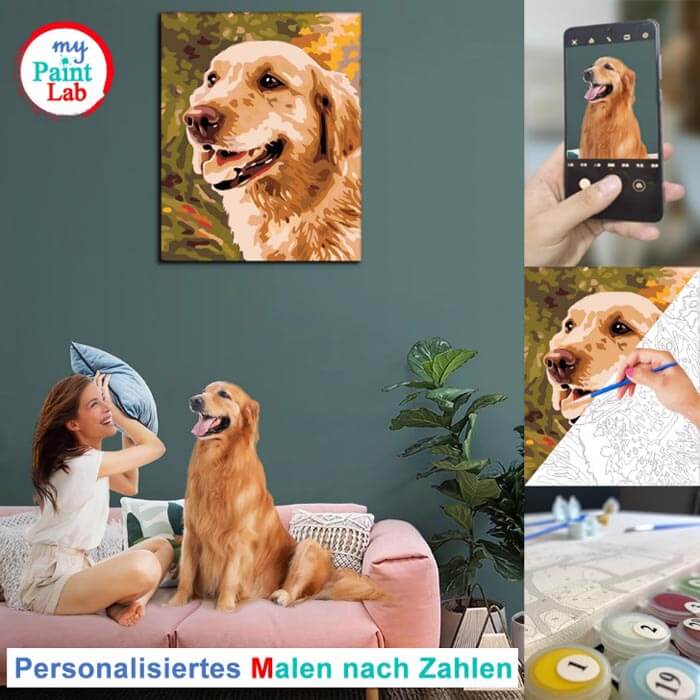 myPaintlab Malen nach Zahlen Wunschmotive vom eignen Foto