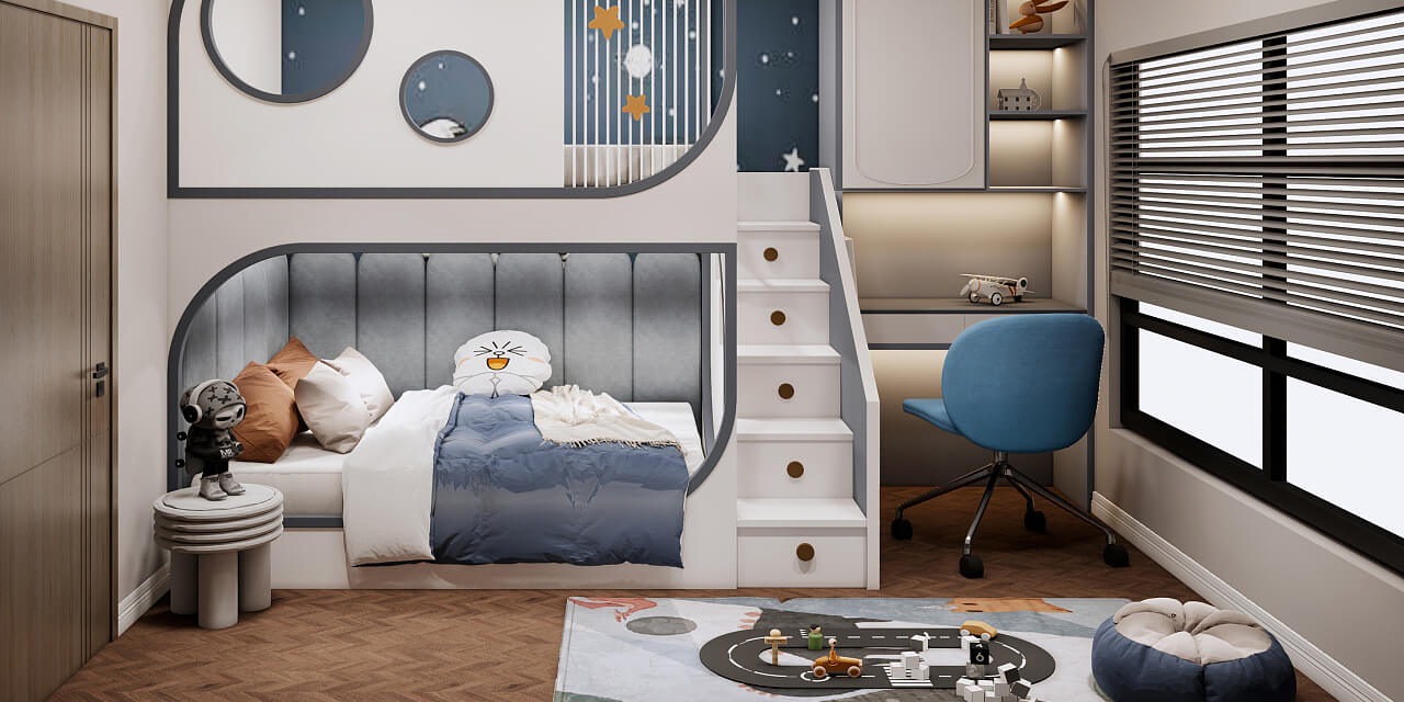 3D Innenraum Knderzimmer