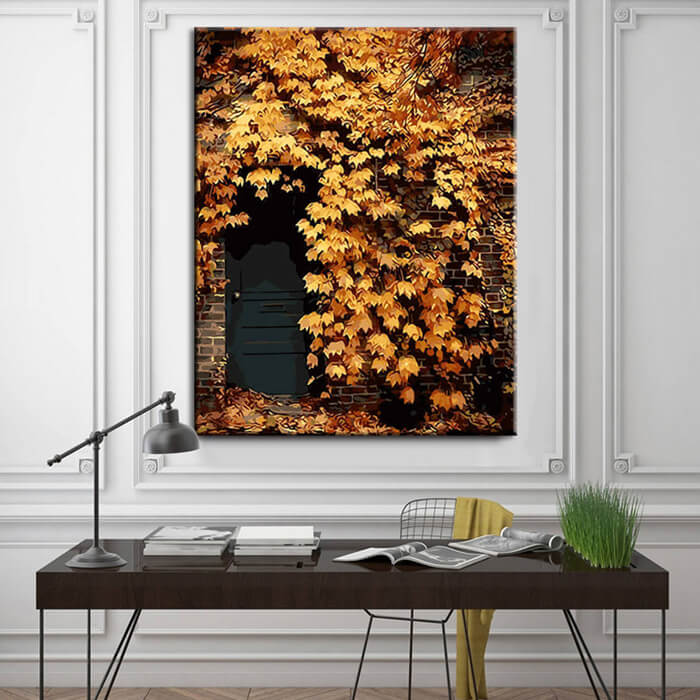 Painting By numbers fall leaves