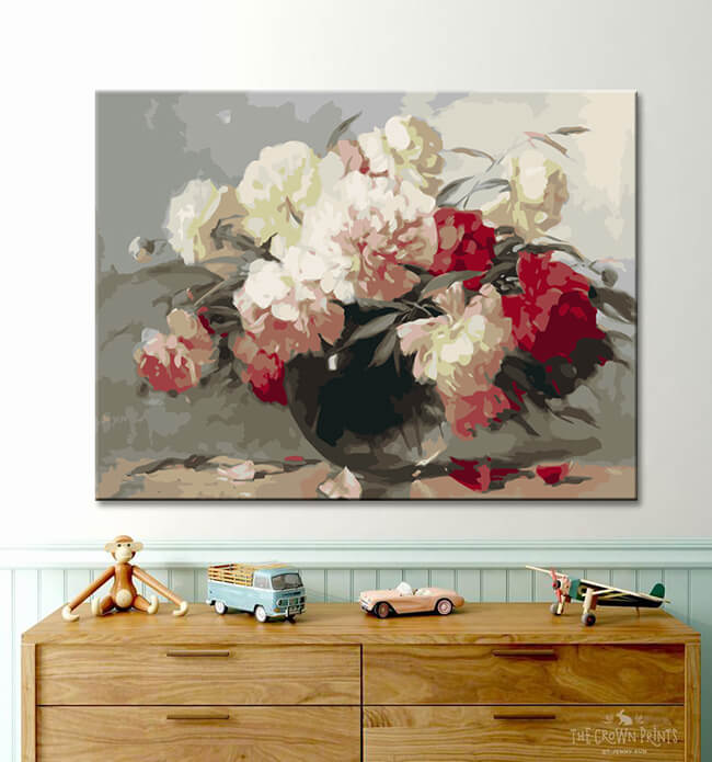 Painting By numbers peonies