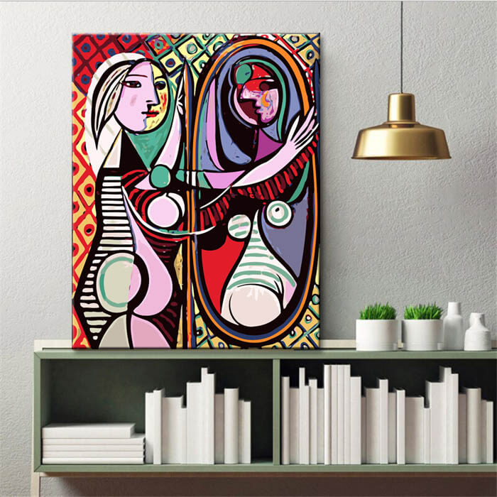 Malen nach Zahlen Picasso Frau vor Spiegel