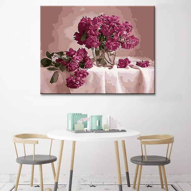 Painting By numbers bouquet of flowers 32