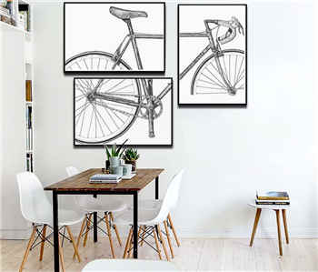 Painting by Numbers Bike Art-Racing Bike 3 Panel