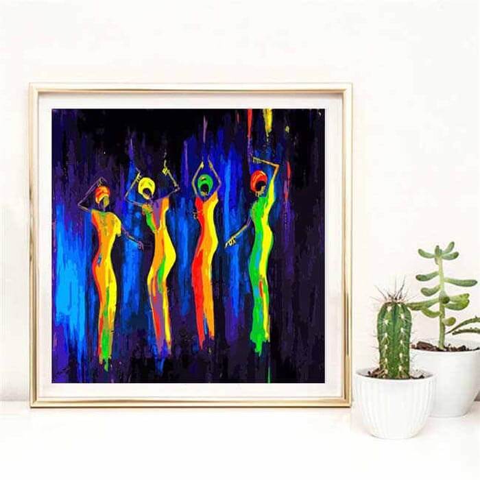 Painting by Numbers Africa Art - Dancing Woman