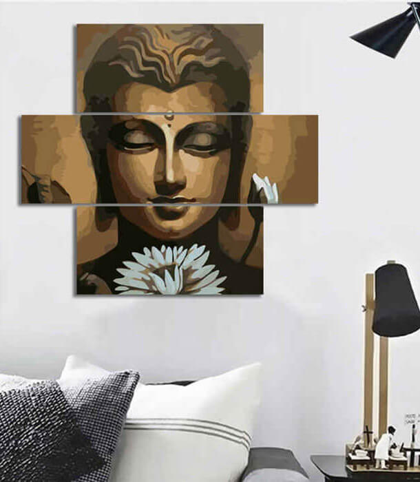 Painting by Numbers - Buddha Meditation- 3-Panel