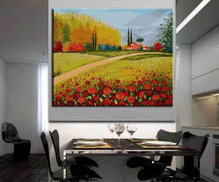 Malen nach Zahlen Kunst Blumen Landschaft