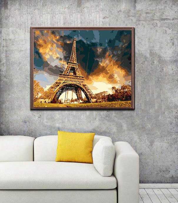 Paint by numbers imposing Eiffel Tower