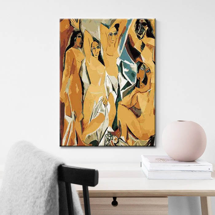 paint by numbers woman nude abstract