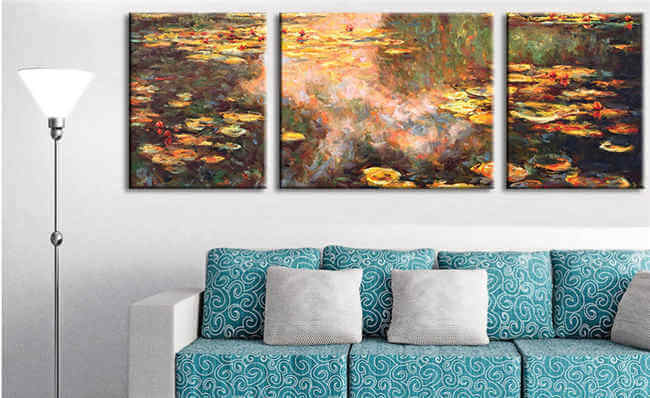 Painting by Numbers Water Lilly -3 Panel