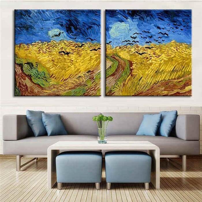 Painting by numbers Wheatfield with Crows - 2 Panel