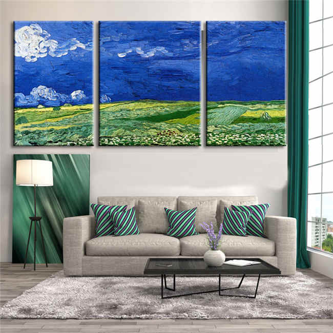 Painting by Numbers Countryside Landscape Abstract - 3 Panel