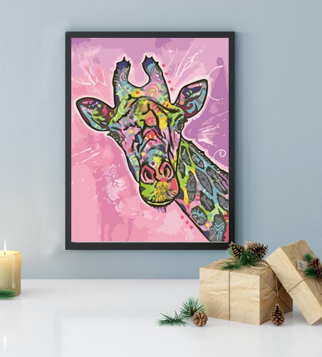 Malen nach Zahlen Giraffe Malerei Tierkunst