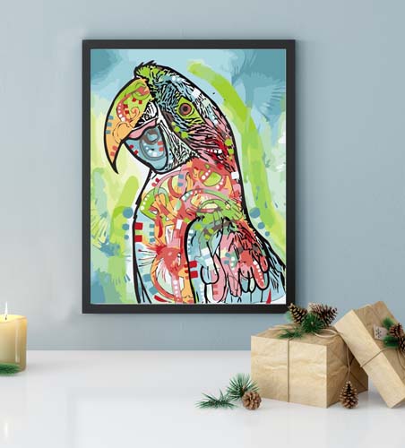 Painting by Numbers parrot animal art