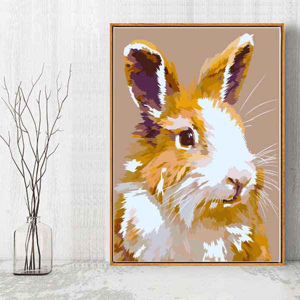 Painting by Numbers Bunny Animals Animal Art