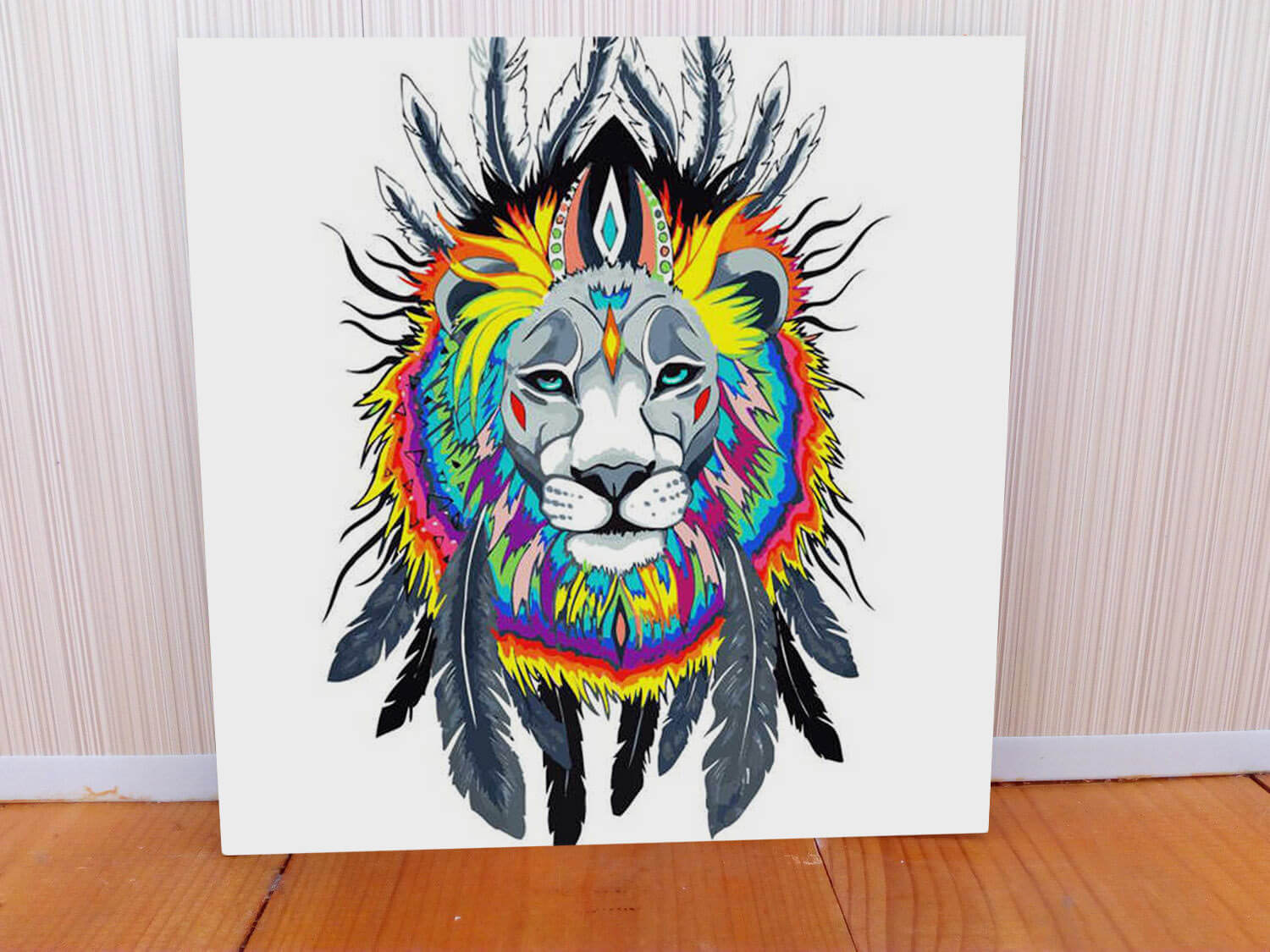 Painting by Numbers Lion Indian animal art