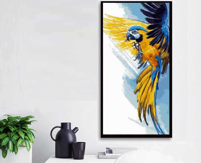 Painting by Numbers Parrot in flight Animal art