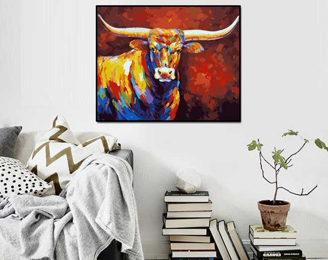 Painting by Numbers Bull Modern Animal Art