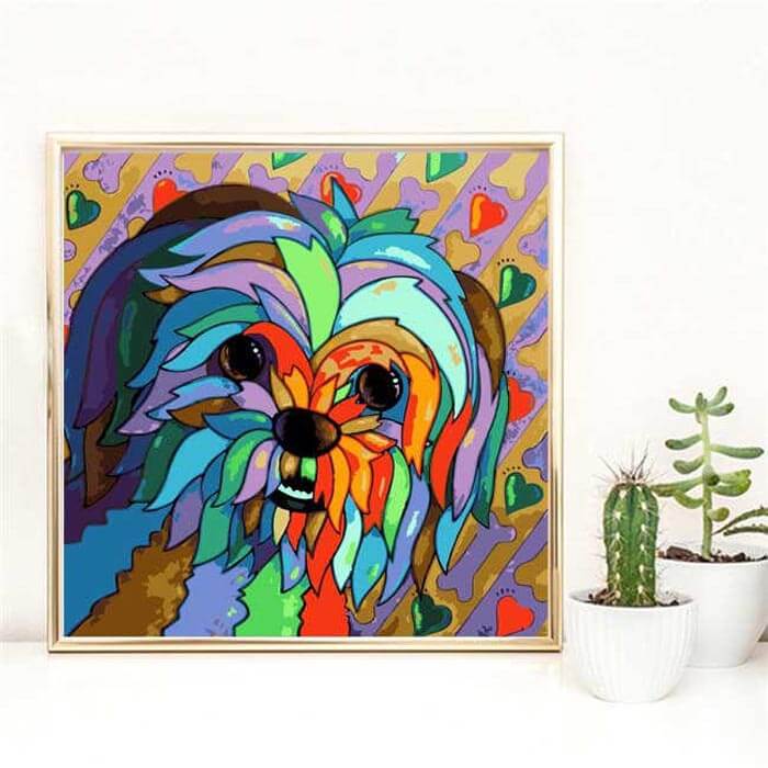 Painting by Numbers Small dog Modern animal art