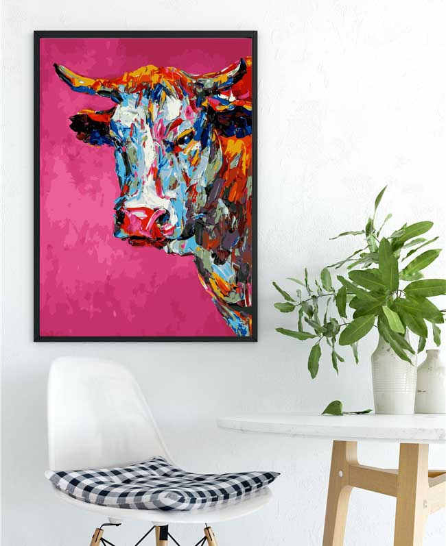 Painting by Numbers Big Bull Portrait Modern Animal Art