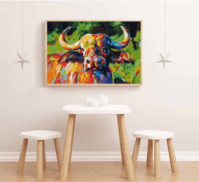 Painting by Numbers Buffalo Animal Modern animal art