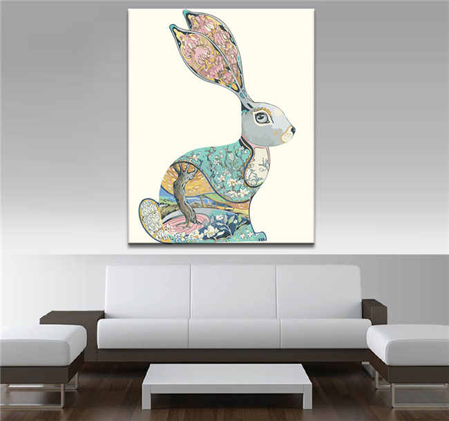 Painting by Numbers Colorful Hare Animal Art