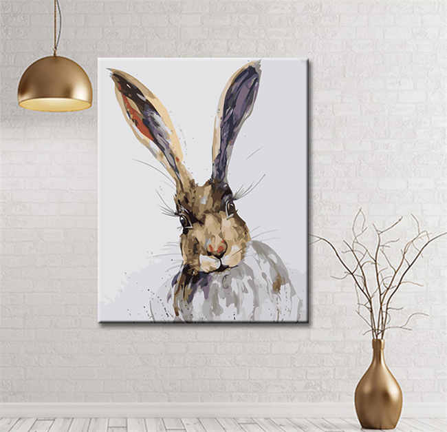 Painting by Numbers rabbit portrait