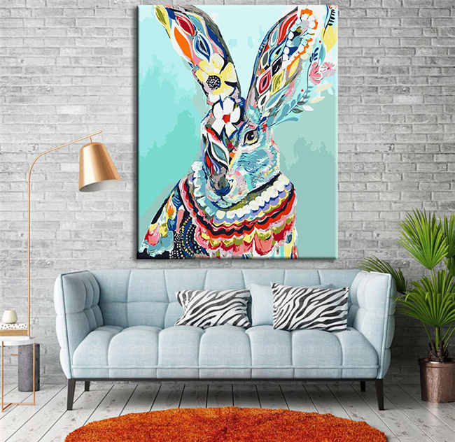 Painting by Numbers Rabbits Painting Animal art