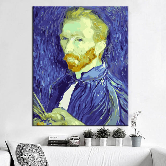 Malen nach Zahlen Van Gogh Selbstportrait mit Palette