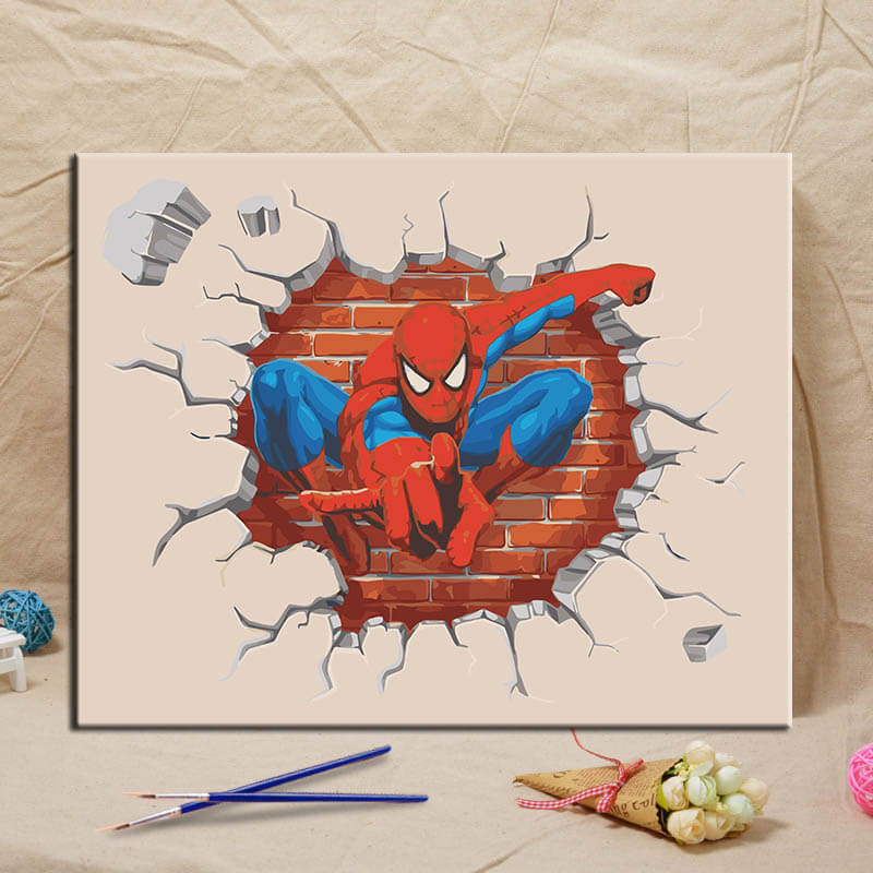 Painting by Numbers Art Comic Spiderman Wall Art