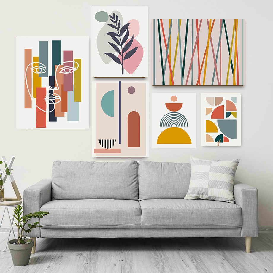 Painting by Numbers Art Abstract Painting Geometry Colored Shapes VIV