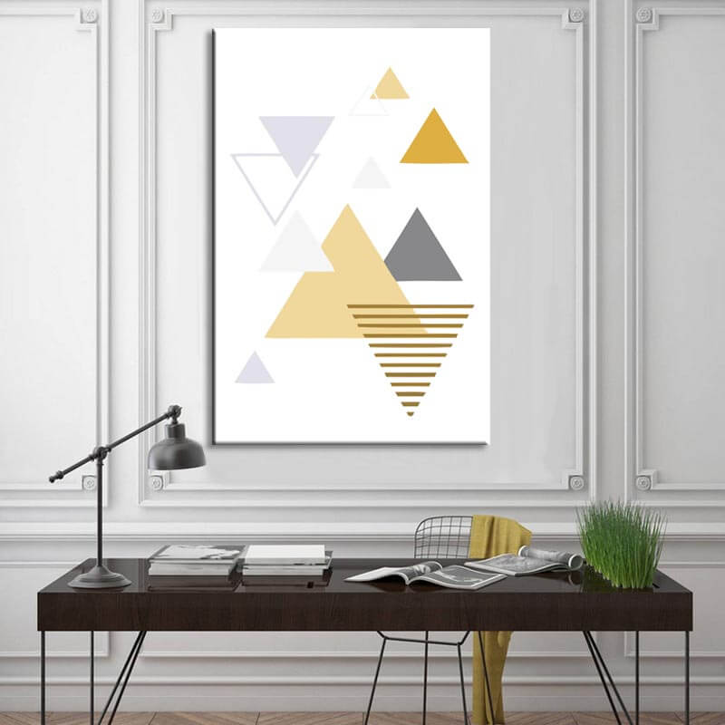 Painting by Numbers Art Colored Triangles I.