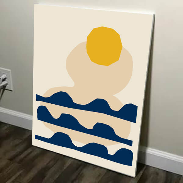 Painting by Numbers Art Minimalism Sun and Waves