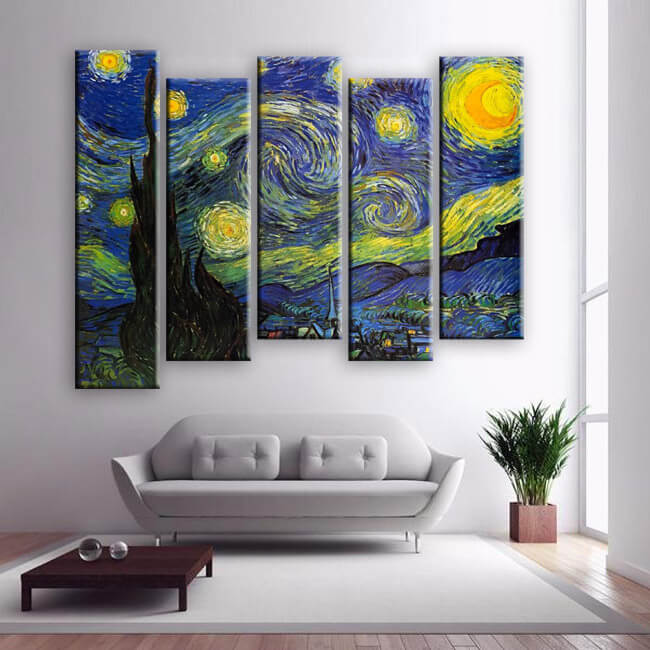 Painting by numbers starry night van Gogh 5-piece