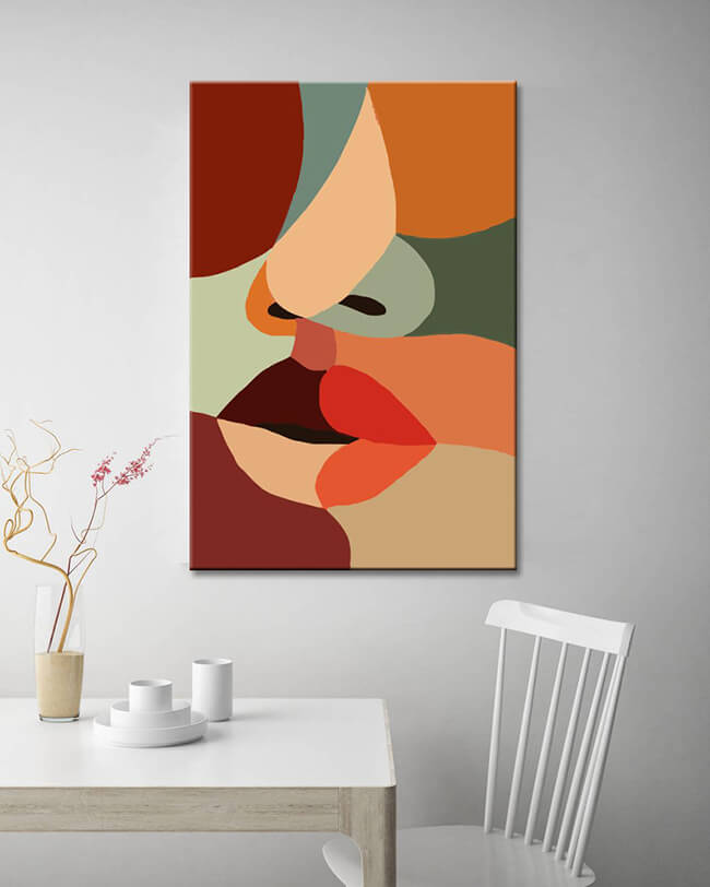 Paint by numbers minimalism art kiss