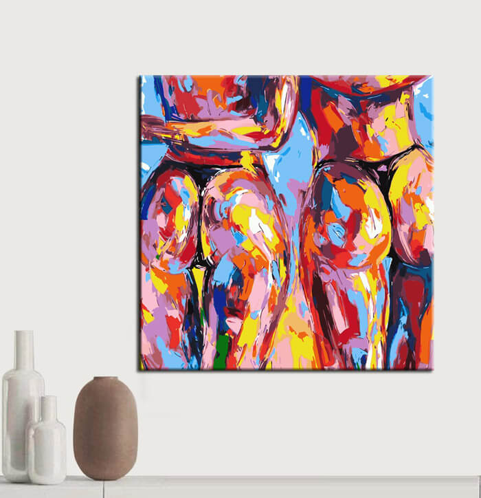 Painting by Numbers Art Nude Nude Painting Two women