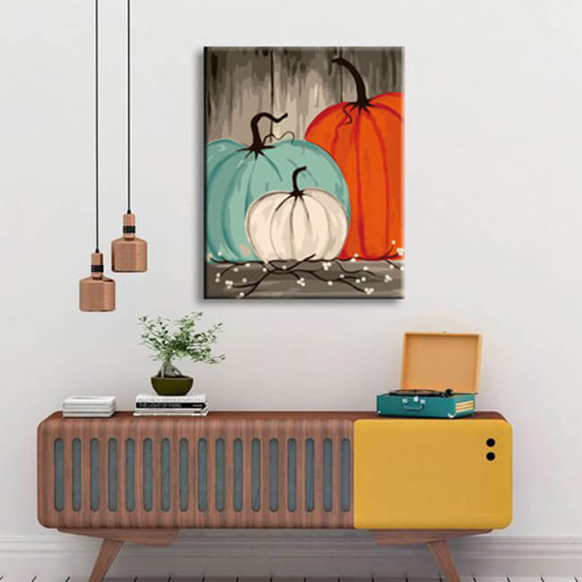 Paint by Numbers 3 colorful pumpkins | Made in Germany