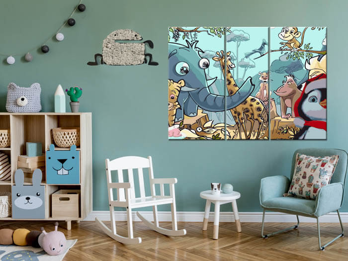 Painting by numbers children motif illustration animals