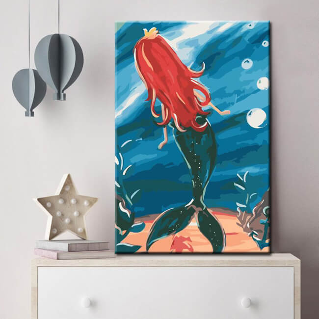 Malen nach Zahlen Meerjungfrau Kunst