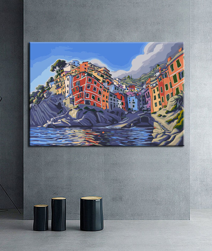 Malen nach Zahlen Kunst Landschaft Italien Portofino