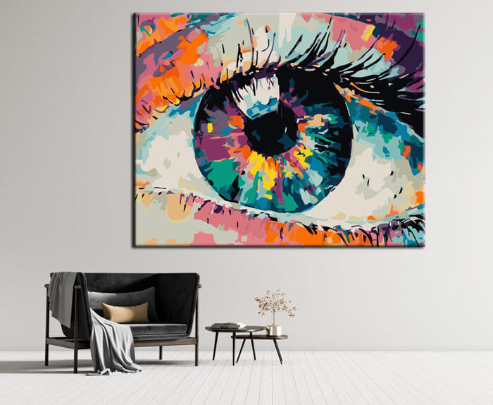 Painting by Numbers Art Colorful Eye