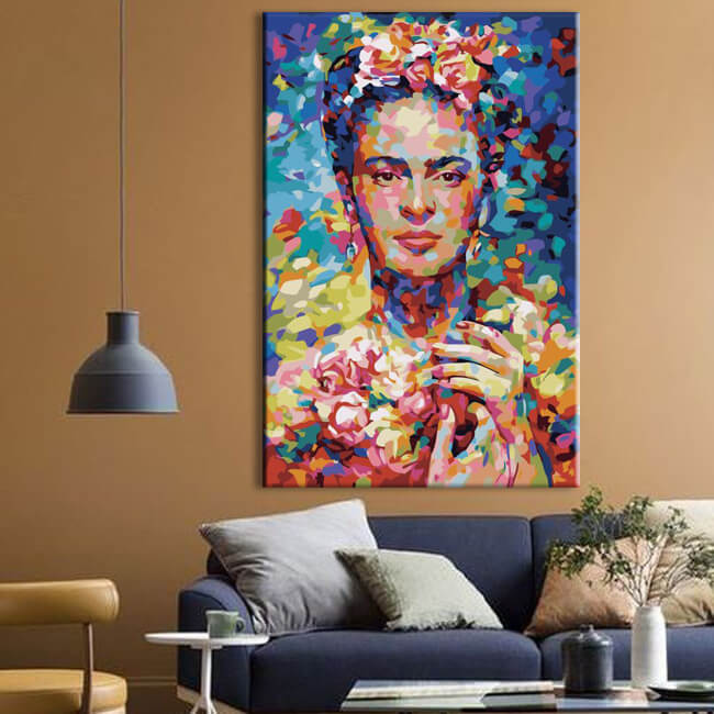 Paint by Numbers abstract art Frida Kahlo