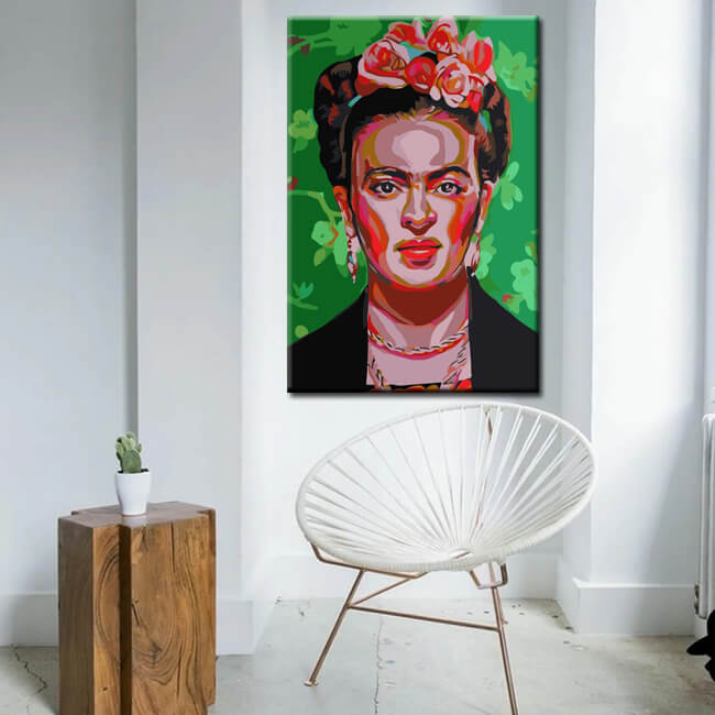 Paint by Numbers portrait Frida Kahlo